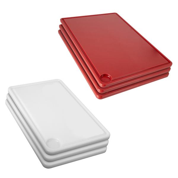 Snijplank-set - 250x400mm - Dikte: 20mm - HACCP-conform - Polyethyleen - Multicolor - Sapgeul - Vaatwasmachinebestendig