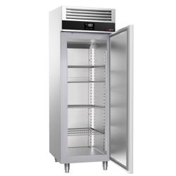 Koelkast met glasdeur RVS PREMIUM - GN 1/1 - GN 2/1 - 700mm - 480liter - tot -20°C tot -12°C - met 1 deur - geforceerde koeling, automatische ontdooiing & LED‑verlichting