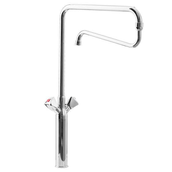 Mitigeur monotrou - col haut400+320mm - avec bec pivotant, débit18L/min & raccord1/2" - entraxe34mm