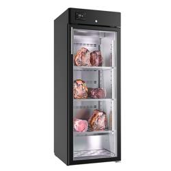 Dry Aging Ψυγείο ωρίμανσης κρεάτων - 600x656 mm - με 1 γυάλινη πόρτα - μαύρο