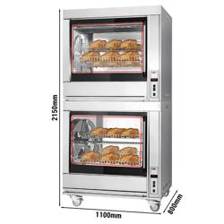 Commercial Electric Basket Rotisserie Oven - 20kW - with 14 Rotary Baskets for up to up to 84 chickens