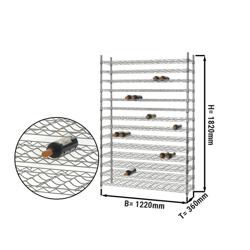 (2 pieces) Wine storage rack – 168-bottle capacity - 14 shelves - chrome-plated stainless steel