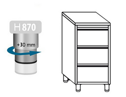 Armário com gavetas PREMIUM - 0,5 m - com 3 gavetas