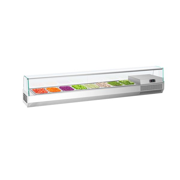 Opzetkoelvitrine PREMIUM PLUS - 1976x413mm - 8x GN 1/3