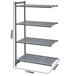 CAMBRO | Camshelving® - Basics Plus - Estante extensível - 1175 mm - com 4 prateleiras com ranhuras