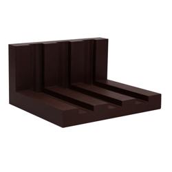 Vágódeszka tartó - 300x260x160 mm - polietilén - barna - 3 férőhelyes - helytakarékos tárolás