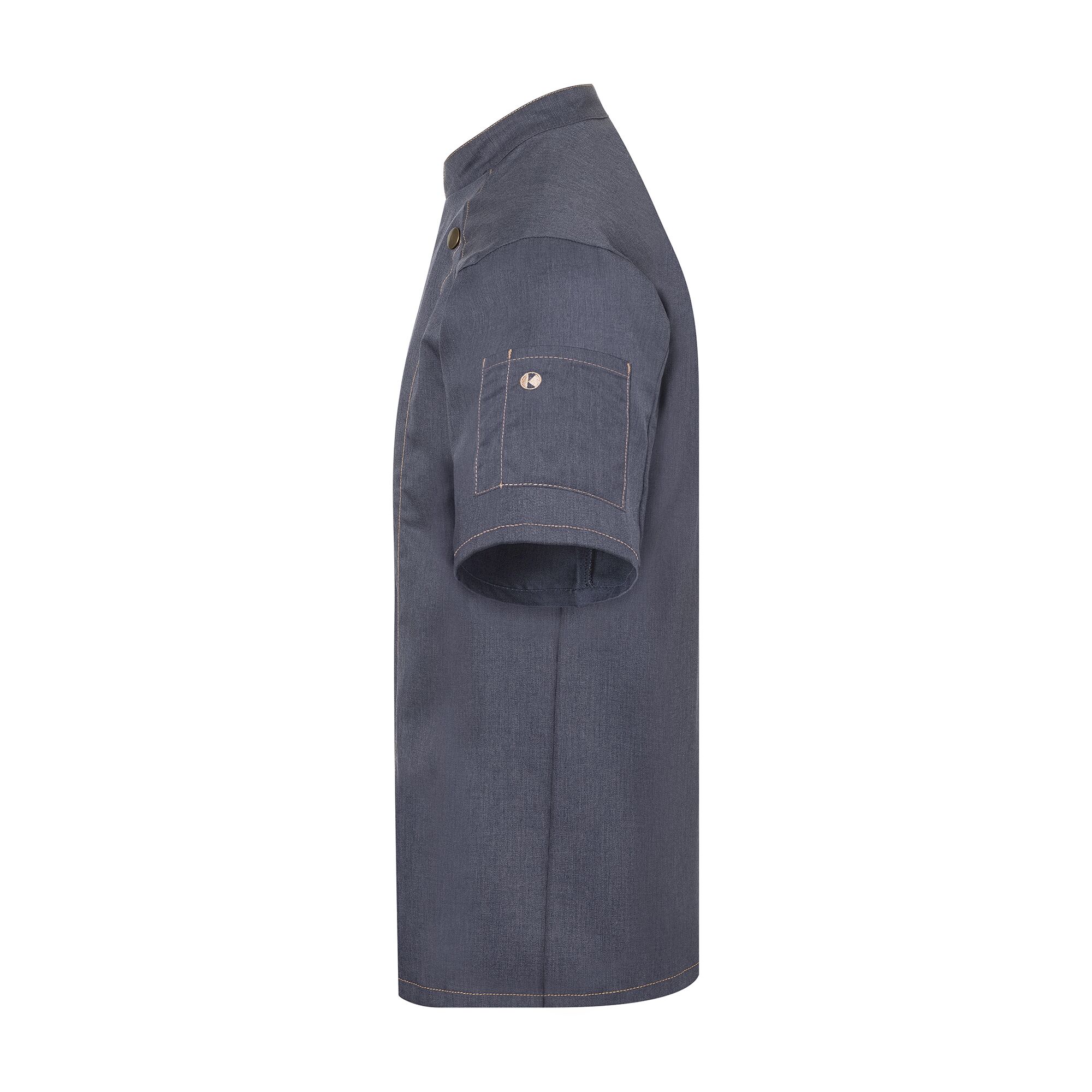 KARLOWSKY | Veste de cuisine à manches courtes style jeans - Noir Vintage - Taille : 50