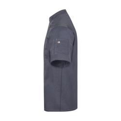 KARLOWSKY | Dżinsowa Bluza kucharska z krótkim rękawem - w stylu   Vintage Czarny - Rozmiar: 68	
