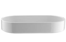 (6 Stück) PERA Weiß - Dessert-/ Salatschale - oval - 200x90mm - Weiß