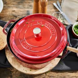 STAUB | LA COCOTTE - Kookpot - Ø 300mm - Gietijzer - Kersenrood