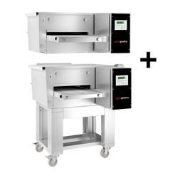 (2 stuks) Elektrische doorloop oven - 1300x1000mm - Digitaal - Bandbreedte: 400mm - incl. onderstel
