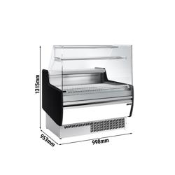 Koeltoonbank - 998x953mm - 110 liter - kleur wit - front wit - met 1 deur(en) - met 1 legroosters - rechte ruit