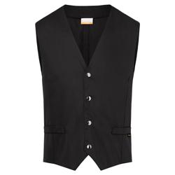 KARLOWSKY | Men's Waistcoat Kai – Black - Size 62 - Tailored Fit - 4 Press Studs - 95°C Washable
