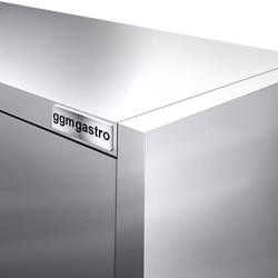Zidni viseći ormarić od nehrđajućeg čelika PREMIUM - 600x400 mm - Sa krilnim vratima - 650 mm visine