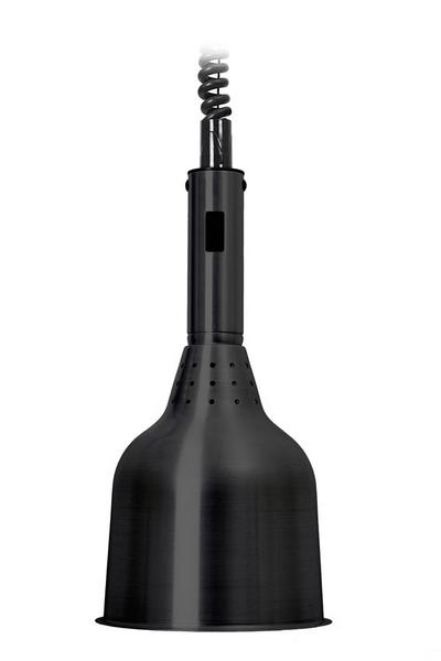 Lampe chauffante infrarouge pour buffet - Ø180mm - 250W - Réglable en hauteur - Noir