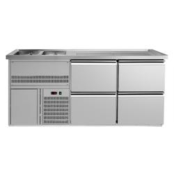 Balcão frigorífico para cerveja PREMIUM PLUS - 1950x700mm - 4 gavetas