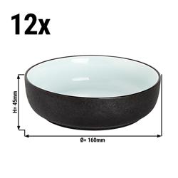 (12 pcs) Dessert Bowl - Cosmic - Porcelain - 550ml - Ø 160mm - Black
