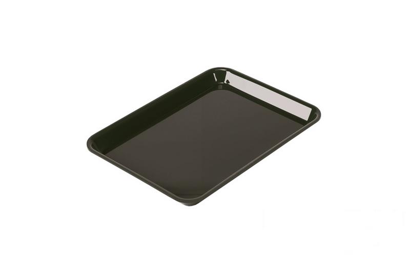 Obdélníkový prezentační podnos - Plast - bez BPA - 265x200x20 mm - černý
