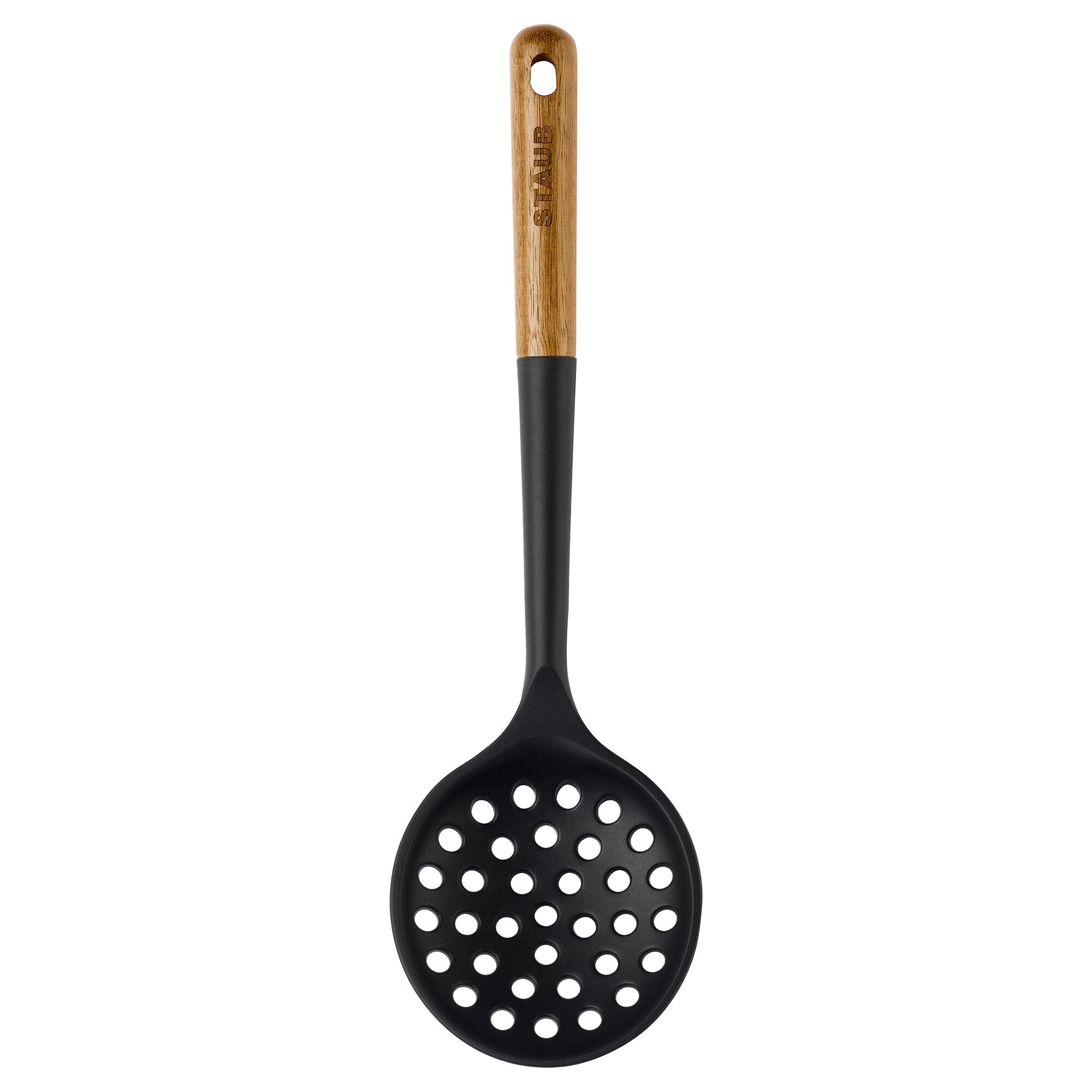 STAUB | Écumoire – 310 mm – Silicone – Noir / Bois