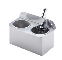 ijsschepspoeler - 312x161x210mm - met geïntegreerde waterstop-automaat & geïntegreerde straalregelaar & terugstroombeveiliging - met geïntegreerde zeefinzet - incl. zeefplaat