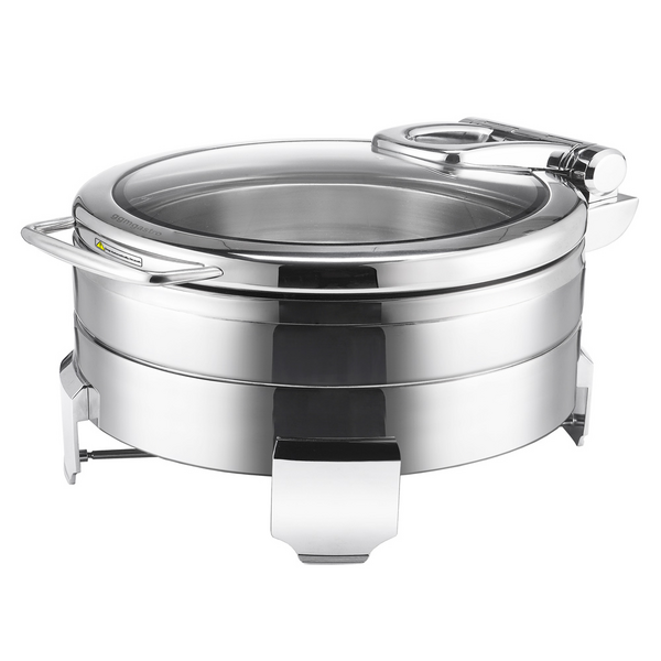 Plato de calentamiento/ Chafing dish de acero inoxidable - 5,7 litros - redondo