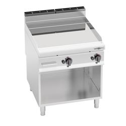 Gasbakplaat - 20kW - Glad - Bakoppervlak: 796x667mm - met open onderbouw