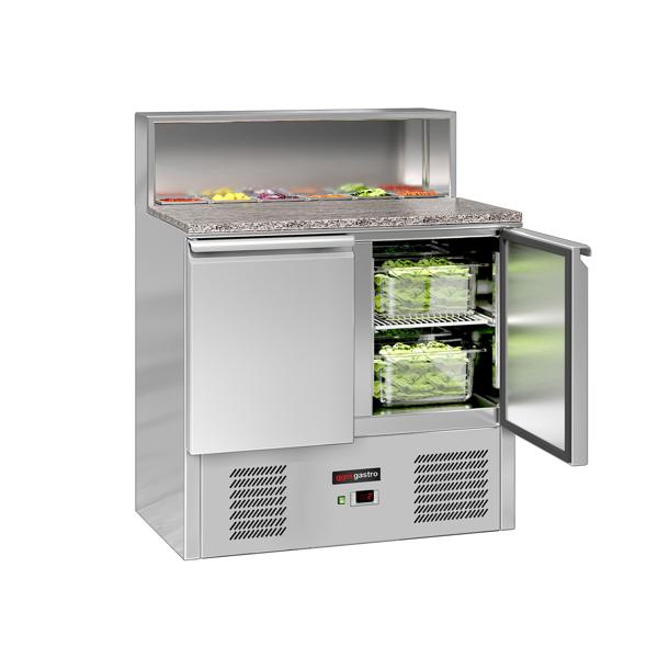 Frigorifico Saladette / mesa de preparação ECO 0,9 m x 0,7 m - 2 portas