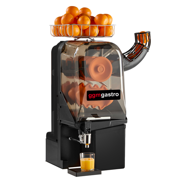 Exprimidor de naranjas eléctrico - naranja - alimentación manual - incl. grifo de drenaje ajustable