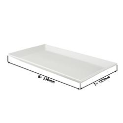 (12 pièces) WHITE DELIGHT - Plat - 330x185mm - Blanc         