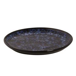 (4 pcs) BAMA BLUE | Plate - flat - Stoneware - Ø210mm - Blue