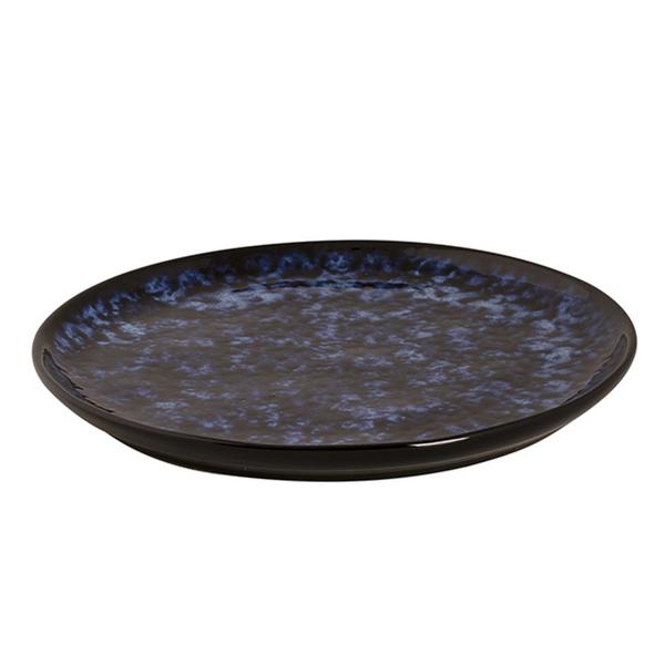 (4 pcs) BAMA BLUE | Plate - flat - Stoneware - Ø210mm - Blue