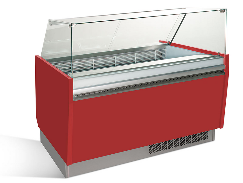 Dondurma Tezgahı LIAM - 1560mm -Statik- 13+13x5 Litre Dondurma Kabı için- Kırmızı