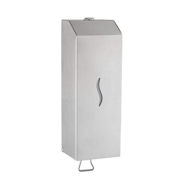 Soap dispenser with operating lever - 1000 ml - stainless steel