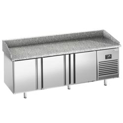 Table réfrigérée à pizza Premium PLUS - 1980 x 700 mm - avec 3 portes