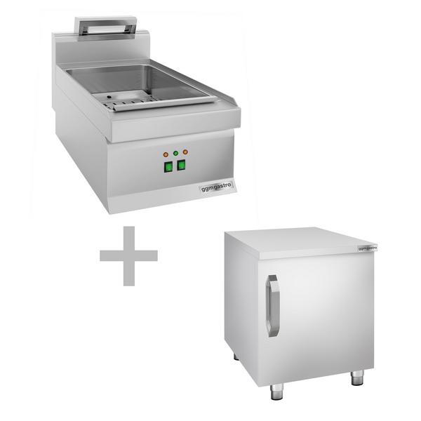 Pommeswärmer - 1,17 kW - 1x GN 1/2 - inkl. Unterbau mit 1 Tür