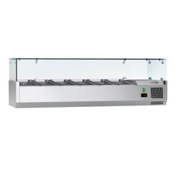 Kylränna ECO - 1400x335 mm - 6x GN 1/4 - med glasskydd