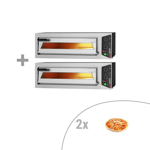 (2 stuks) Elektrische pizzaoven - 1+1x 35cm - Handmatig