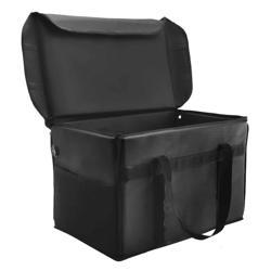 BurgerBag Pro - Heated Burger Delivery Bag (12V) - PVC-coated - holds up to 20 burger boxes - Black - with Ticket Pocket