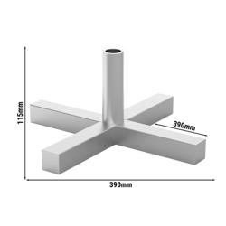 Nyársaló állvány | Kézi kereszt - 390x390x115 mm - rozsdamentes acél - stabil állás - élelmiszeripari anyagokból - dönersütőkhöz