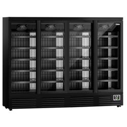 Witryna chłodnicza naścienna - 2520 mm - 1900 litrów - z oświetleniem LED, izolowanymi szklanymi drzwiami i 5 półkami	