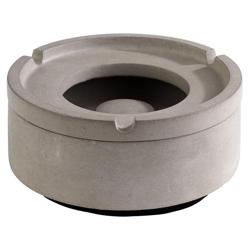 (6 pieces) Windproof Table Ashtrays ELEMENT – 105×105×50 mm - Grey - Concrete - Protective underside