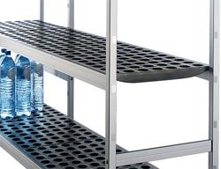 Conjunto de estante de aluminio - forma de L - profundidad de instalación: 360 mm