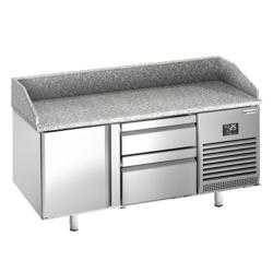 Стіл холодильний для піци PREMIUM PLUS - 1490x700 мм - з гранітною стільницею - 1-дверний і 2 шухляд