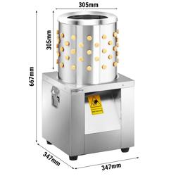 Spiumatrice per polli con 117 dita in gomma - Tamburo Ø 30,5cm