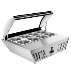 Kylmävitriini / ylhäältä asennettava vitriini - 67 L - 760mm - 8x GN 1/6 tai 4x GN 1/3