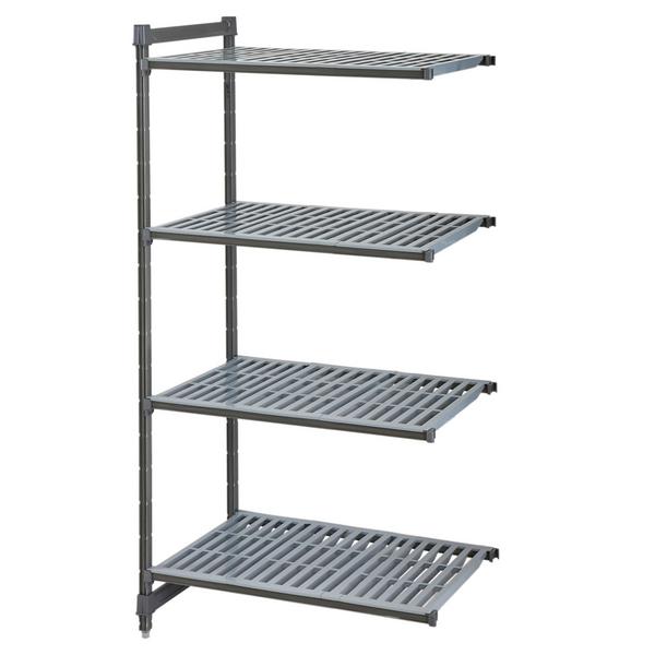 CAMBRO | Camshelving® - Basics Plus - Anbauregal - 870mm - mit 4 geschlitzten Regalböden
