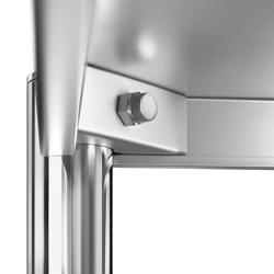 Edelstahlregal PREMIUM - 1200x490mm - mit 4 Ablagen (VERSTELLBAR)