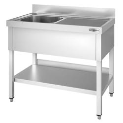 Chiuvetă 1,2m - 1 cuvă în partea stângă L 50 x B 40 x T 25 cm