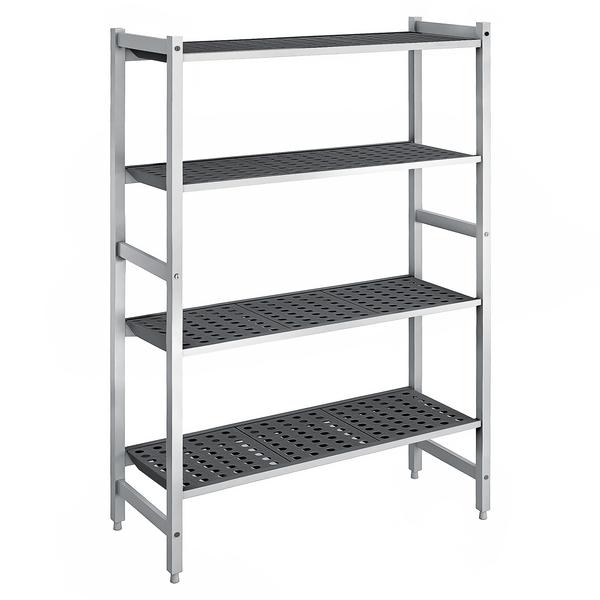 وحدة رفوف ألمنيوم - بداية - 1200x1800mm - عمق: 360 mm - 4 رفوف - الحمولة: 900 kg