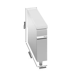 PAOLO | Neutral Top Closed Base PREMIUM - 200mm - 900mm deep - Scotch-Brite satin finish - Paolo 900